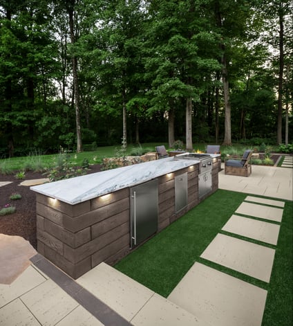 Cocina Rústica al Aire Libre de Techo-Bloc