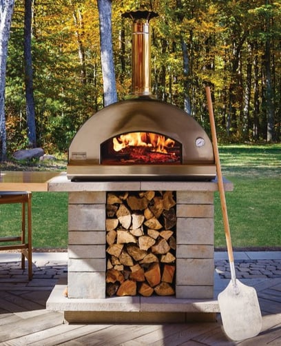 Horno de pizza rústico al aire libre de Techo-Bloc