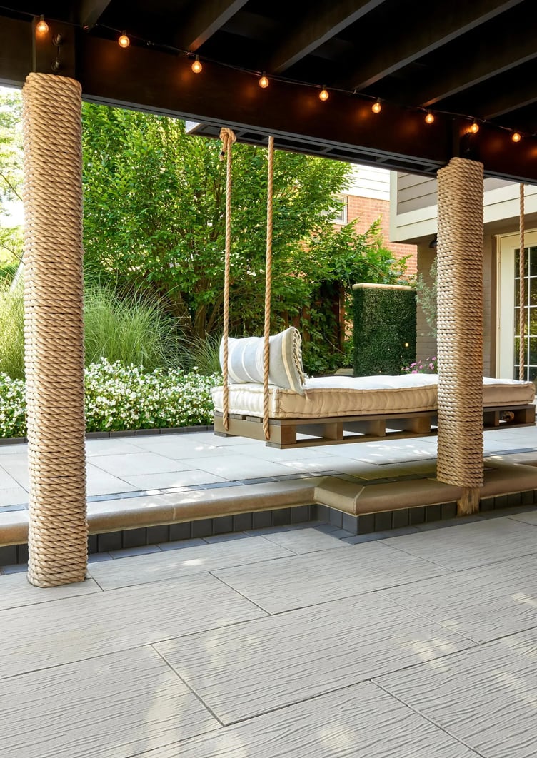 Losa de terraza Ocean Grande en crema beige
