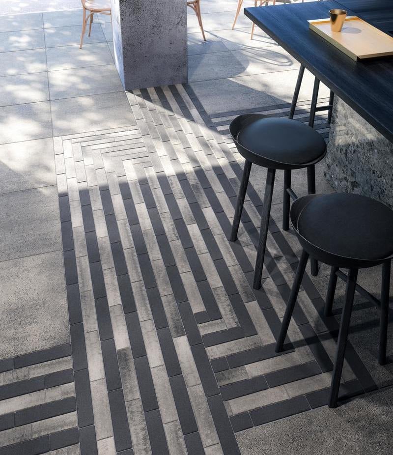 Adoquines : Westmount en Negro Onyx e Industria en Gris Pizarra